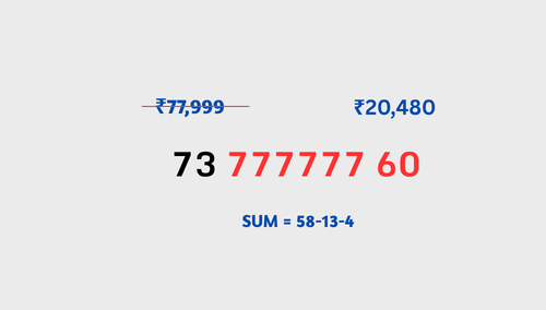 73 77 77 77 60